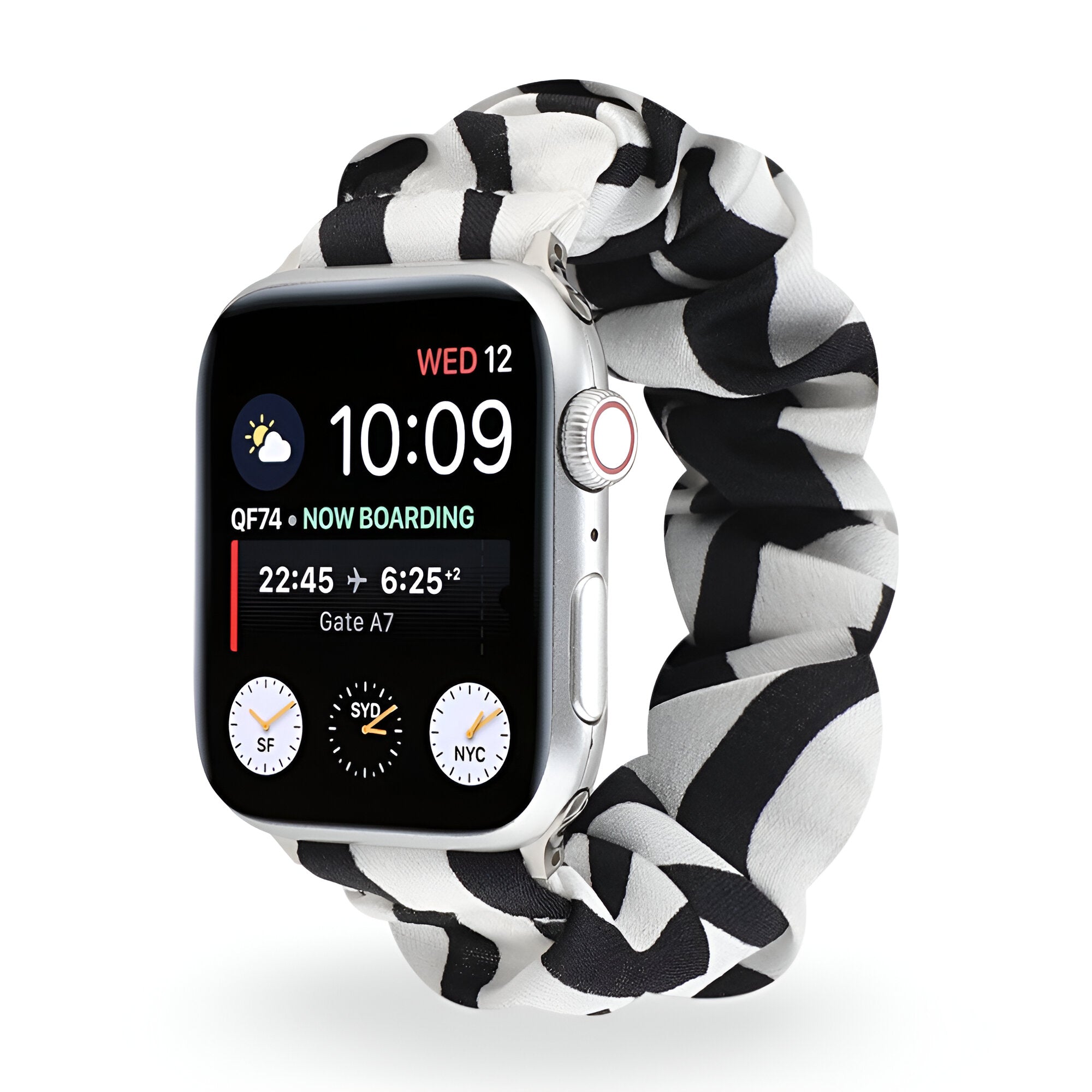 Apple Watch Scrunchie Bracelet, Patterned Elastic Fabric, for Women, Jynara Model