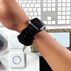 Apple Watch Scrunchie-Style Bracelet in Elastic Fabric, Various Patterns, for Women, Nyssara Model