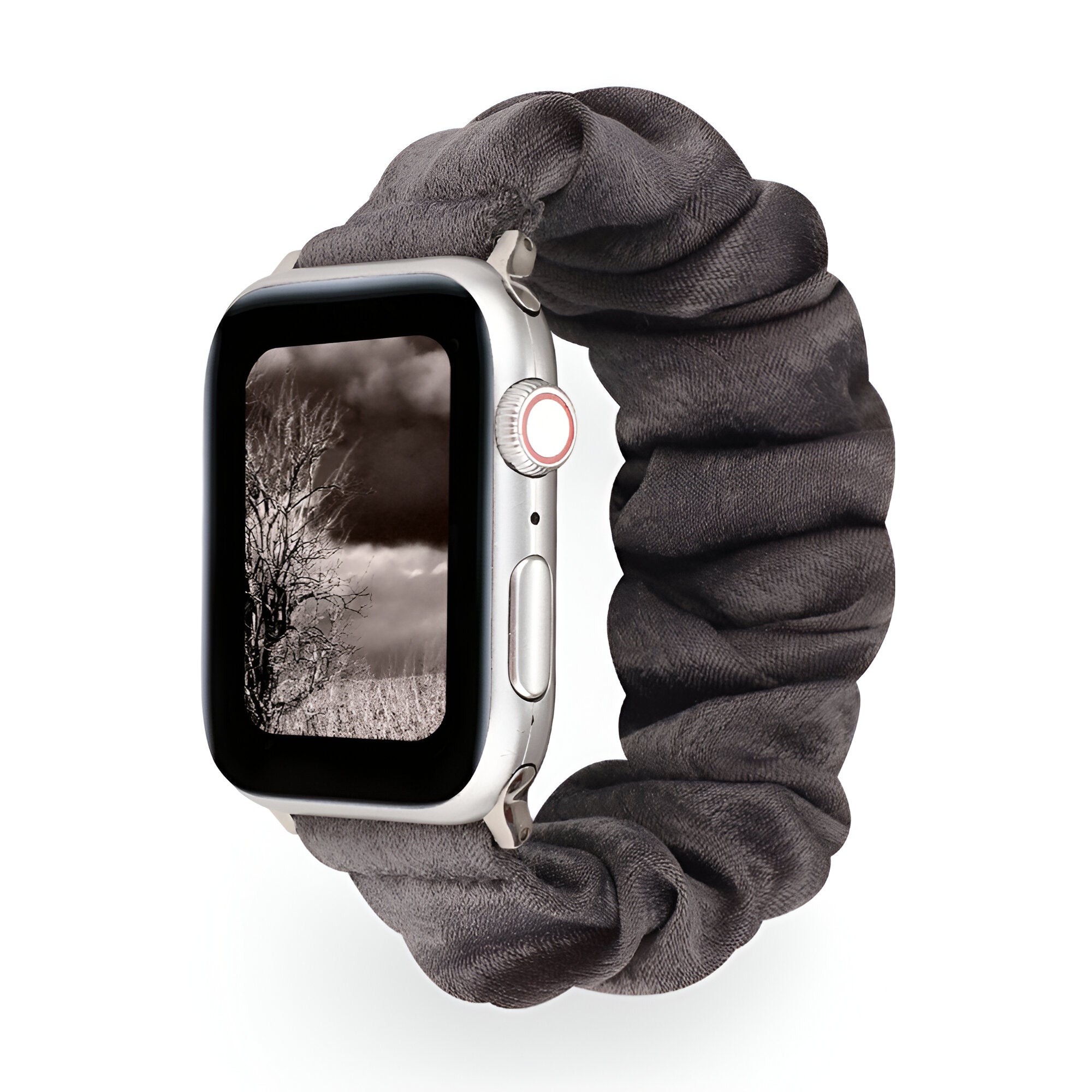 Apple Watch Scrunchie-Style Bracelet in Elastic Fabric, Various Patterns, for Women, Nyssara Model