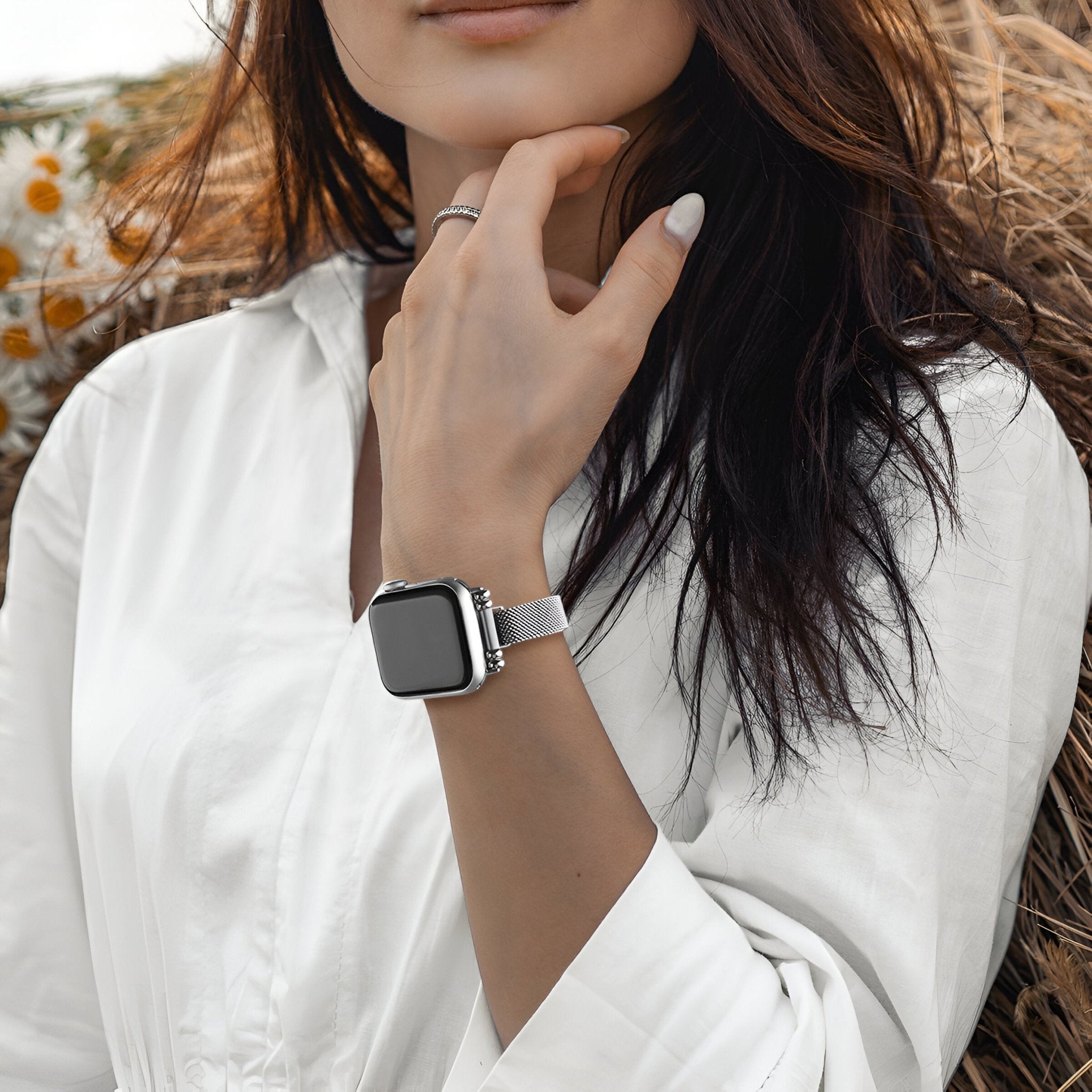 Apple Watch bracelet, Milanese mesh, for women, Walida model