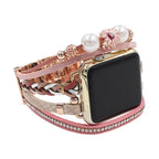 Apple Watch bracelet, multi-strand, flower charm, for women, Liberta model