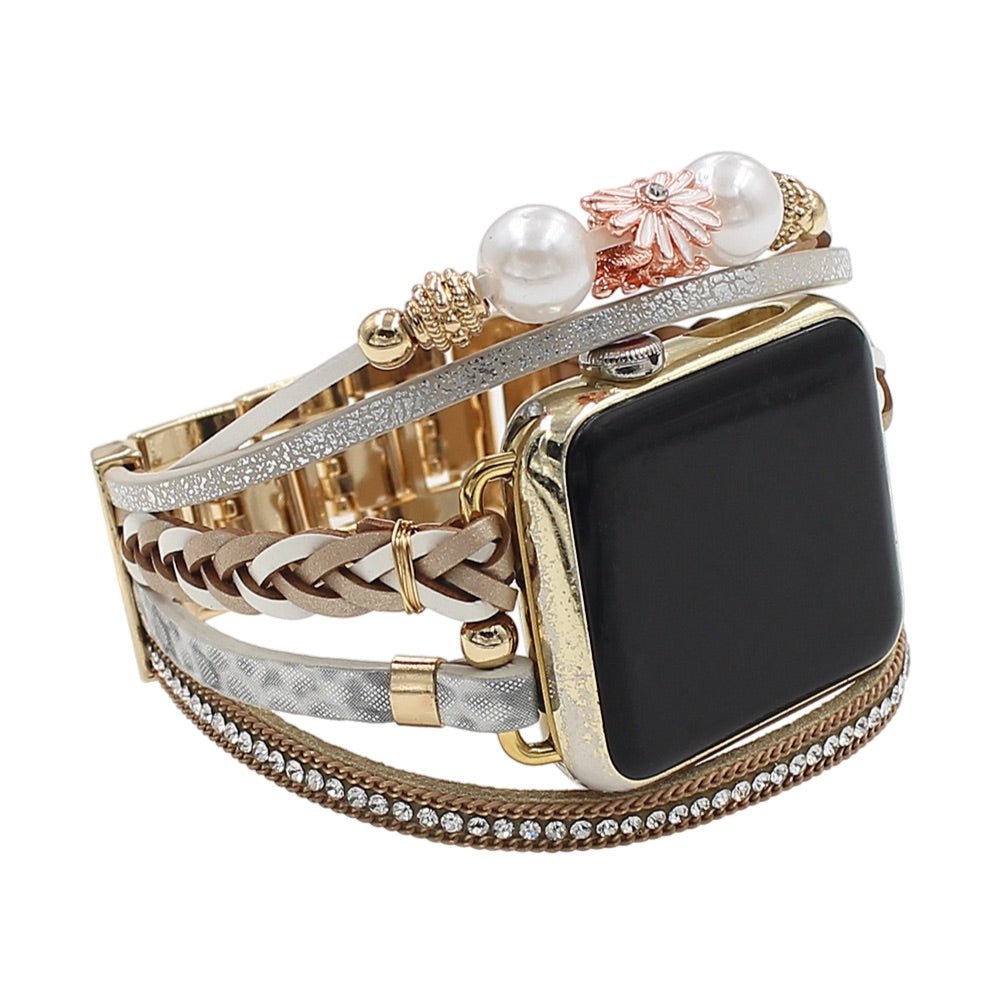 Apple Watch bracelet, multi-strand, flower charm, for women, Liberta model