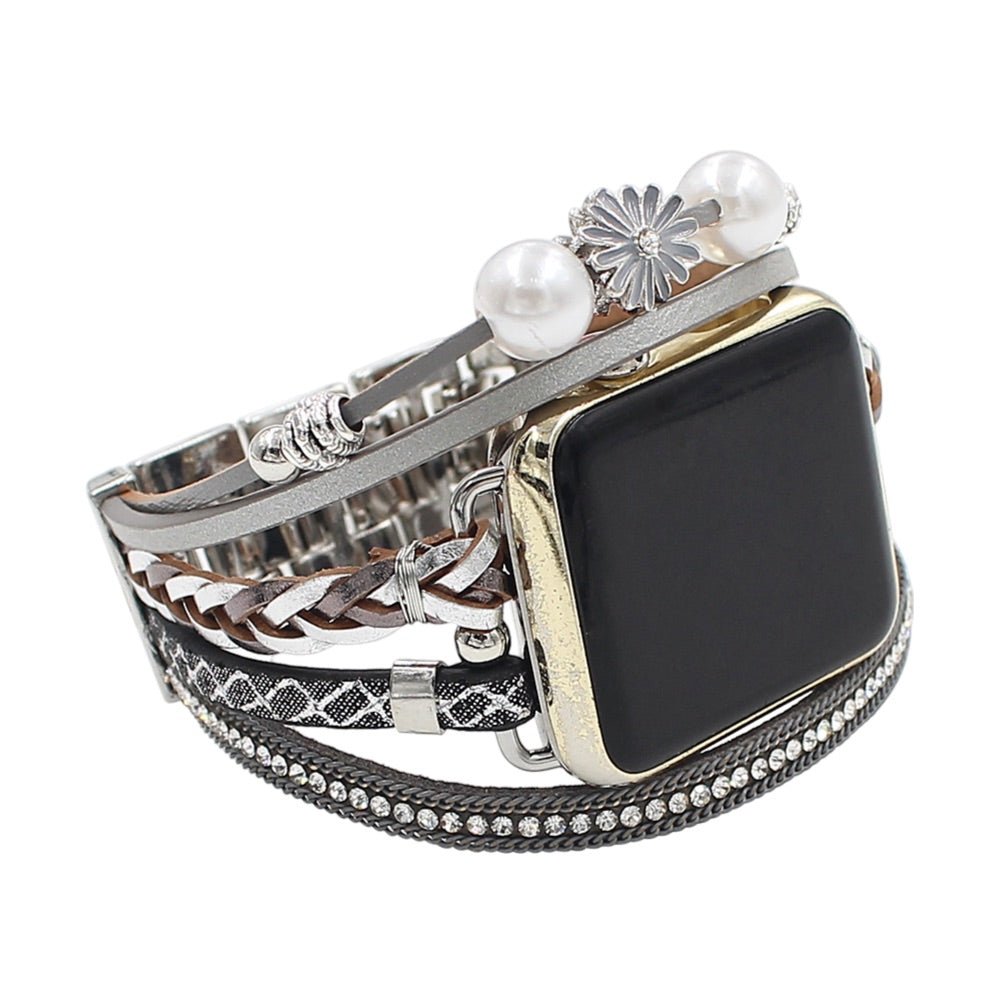 Apple Watch bracelet, multi-strand, flower charm, for women, Liberta model