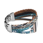 Apple Watch bracelet, multi-strand, floral pattern, for women, Lonia model