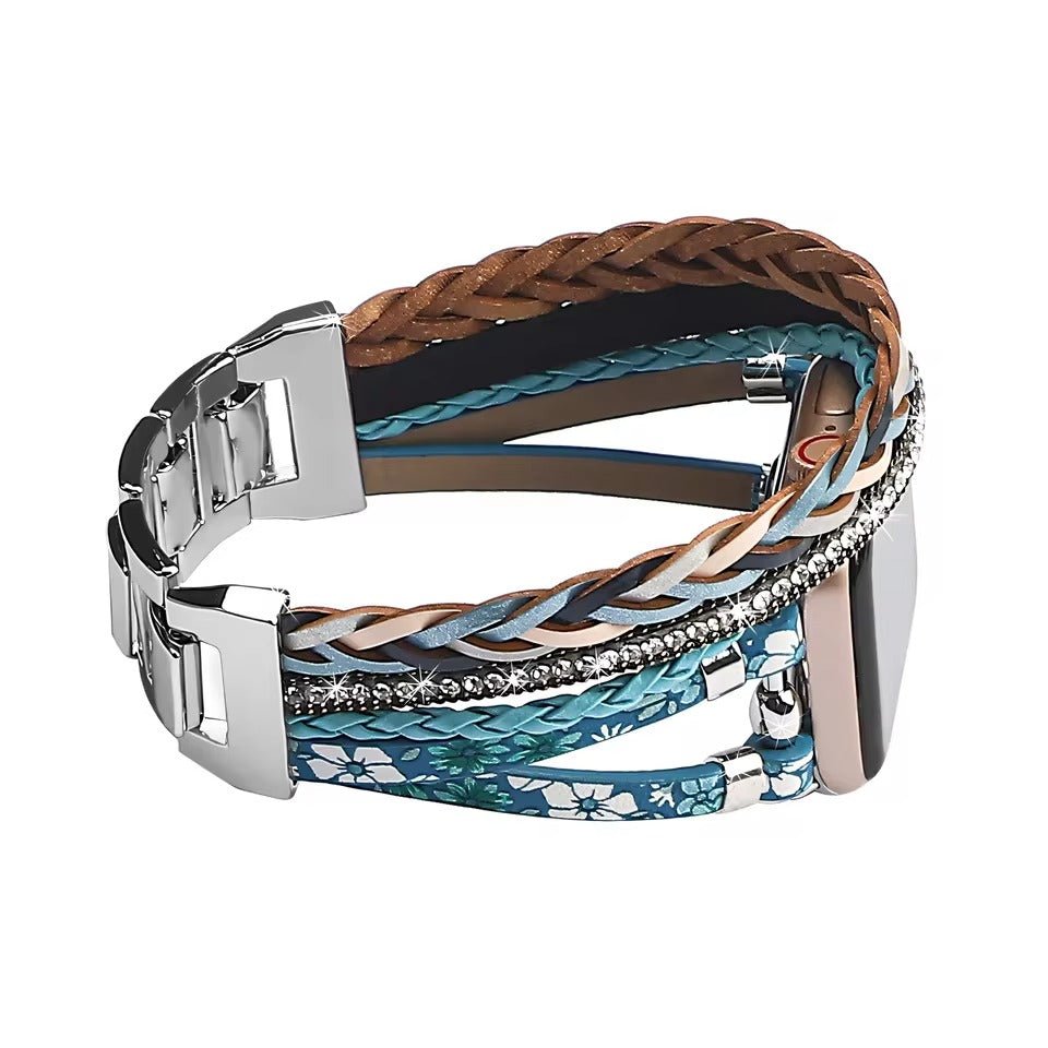 Apple Watch bracelet, multi-strand, floral pattern, for women, Lonia model