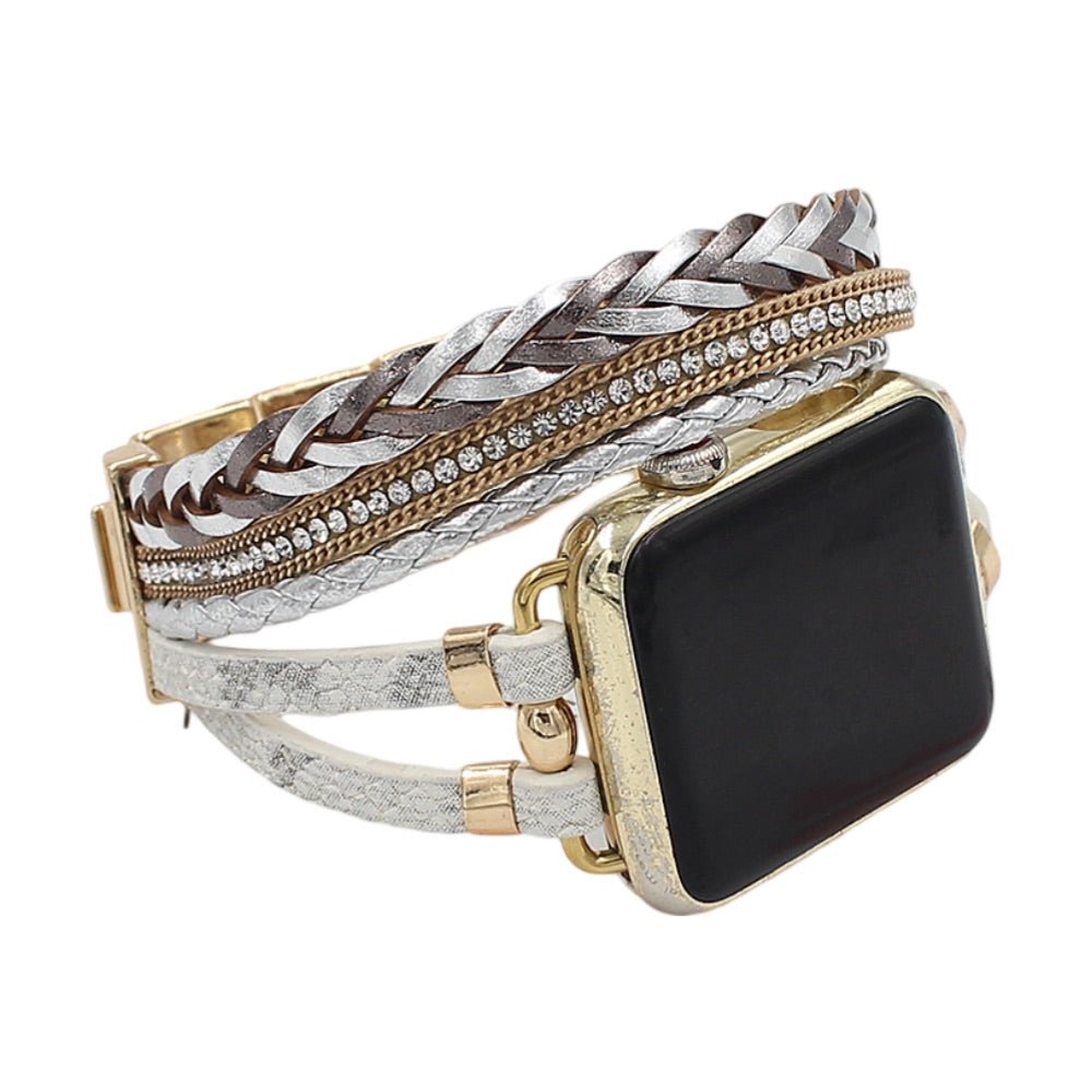 Apple Watch bracelet, multi-strand, floral pattern, for women, Lonia model