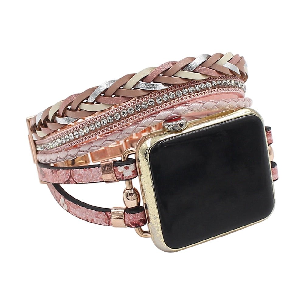 Apple Watch bracelet, multi-strand, floral pattern, for women, Lonia model