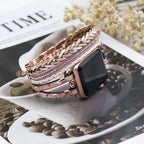 Apple Watch bracelet, multi-strand, floral pattern, for women, Lonia model