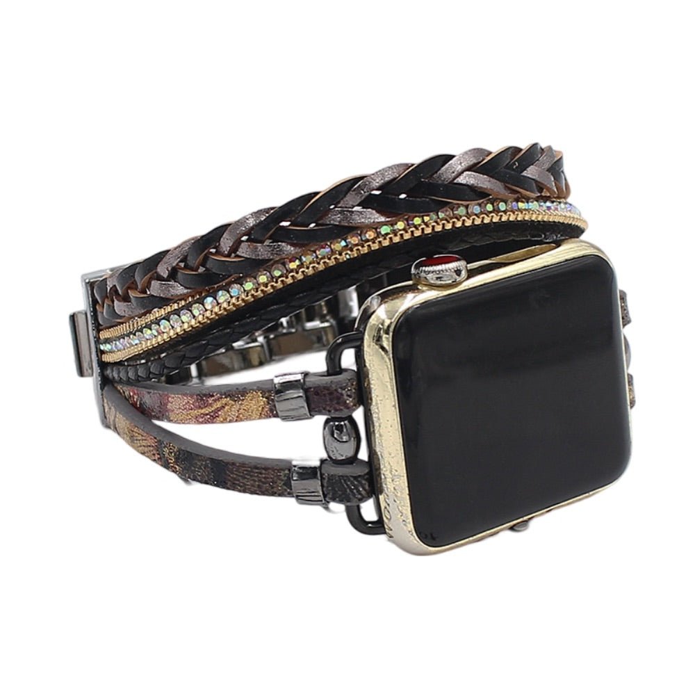 Apple Watch bracelet, multi-strand, floral pattern, for women, Lonia model