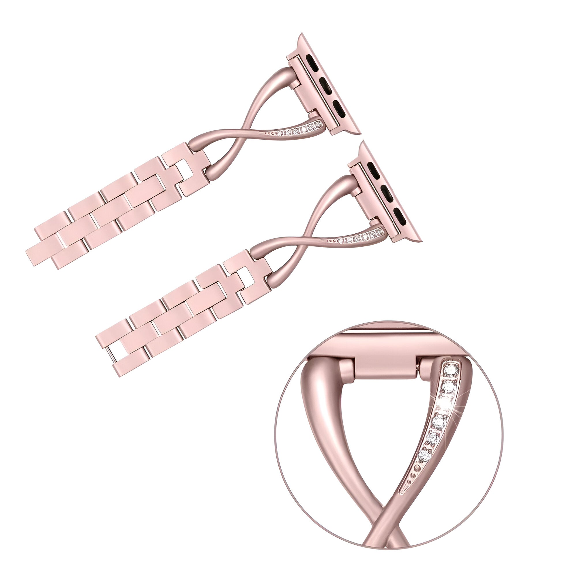 Apple Watch Bracelet, set with zirconium oxide, for women, Initia model