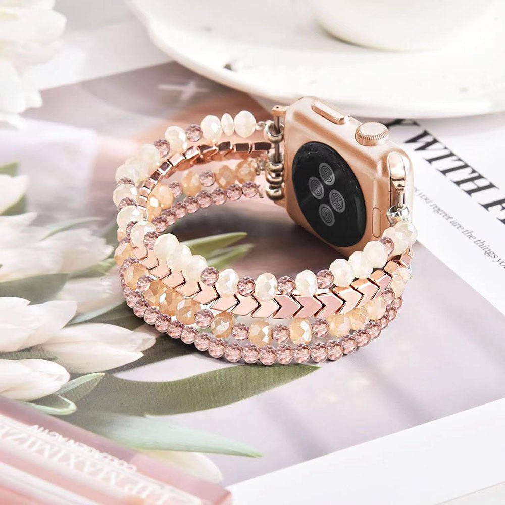Smartwatch bracelet, with sparkling crystal, for Apple Watch, Karmelle model