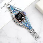 Multi-Strand Bracelet for Apple Watch, Braided Straps with Central Stone, for Women, Adla Model