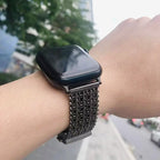 Thick V Mesh Bracelet, Unbreakable, for Apple Watch, Adjustable, Forux Model