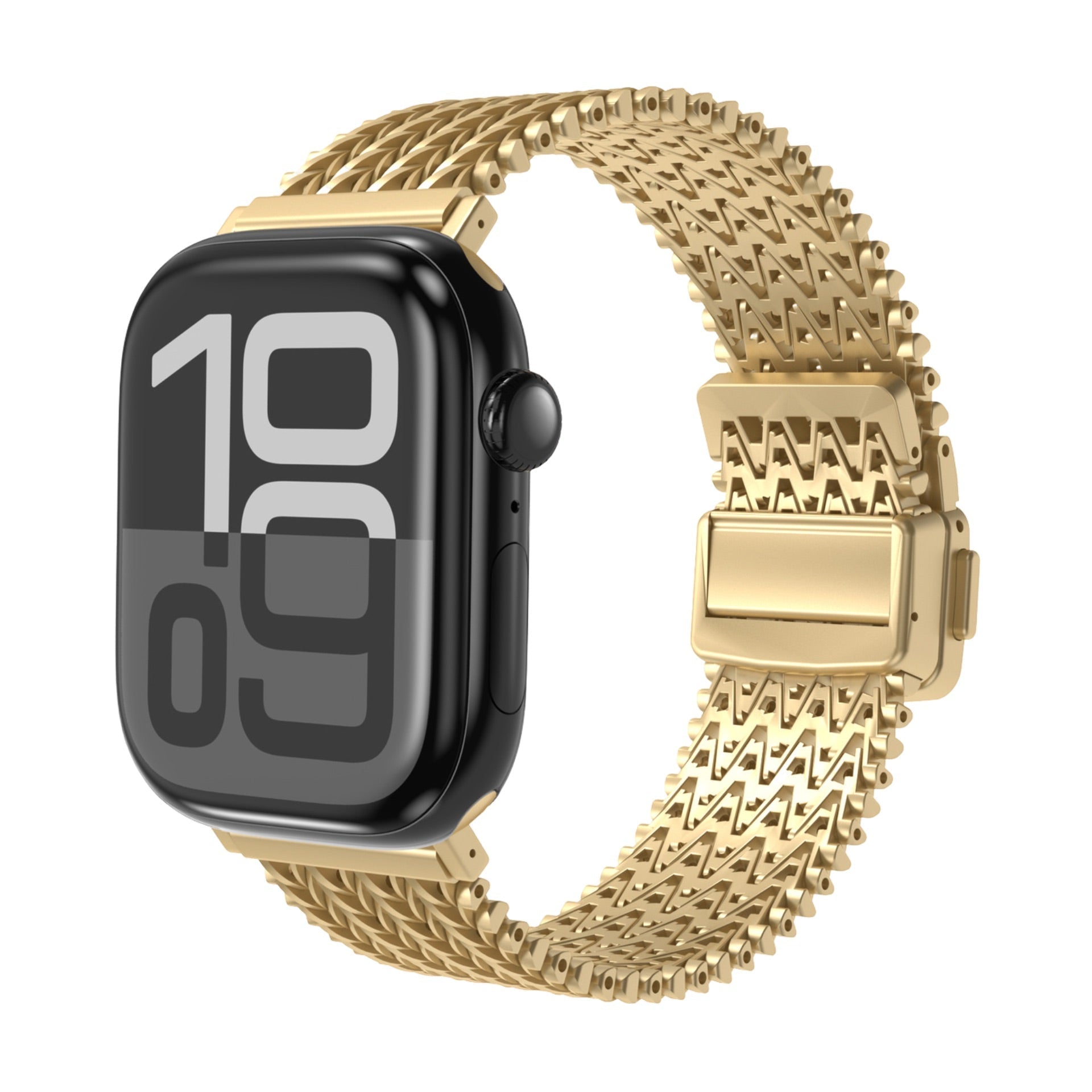 Thick V Mesh Bracelet, Unbreakable, for Apple Watch, Adjustable, Forux Model