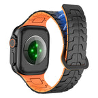 Technical-look high-resistance silicone bracelet for Apple Watch, adjustable, Ditrix model