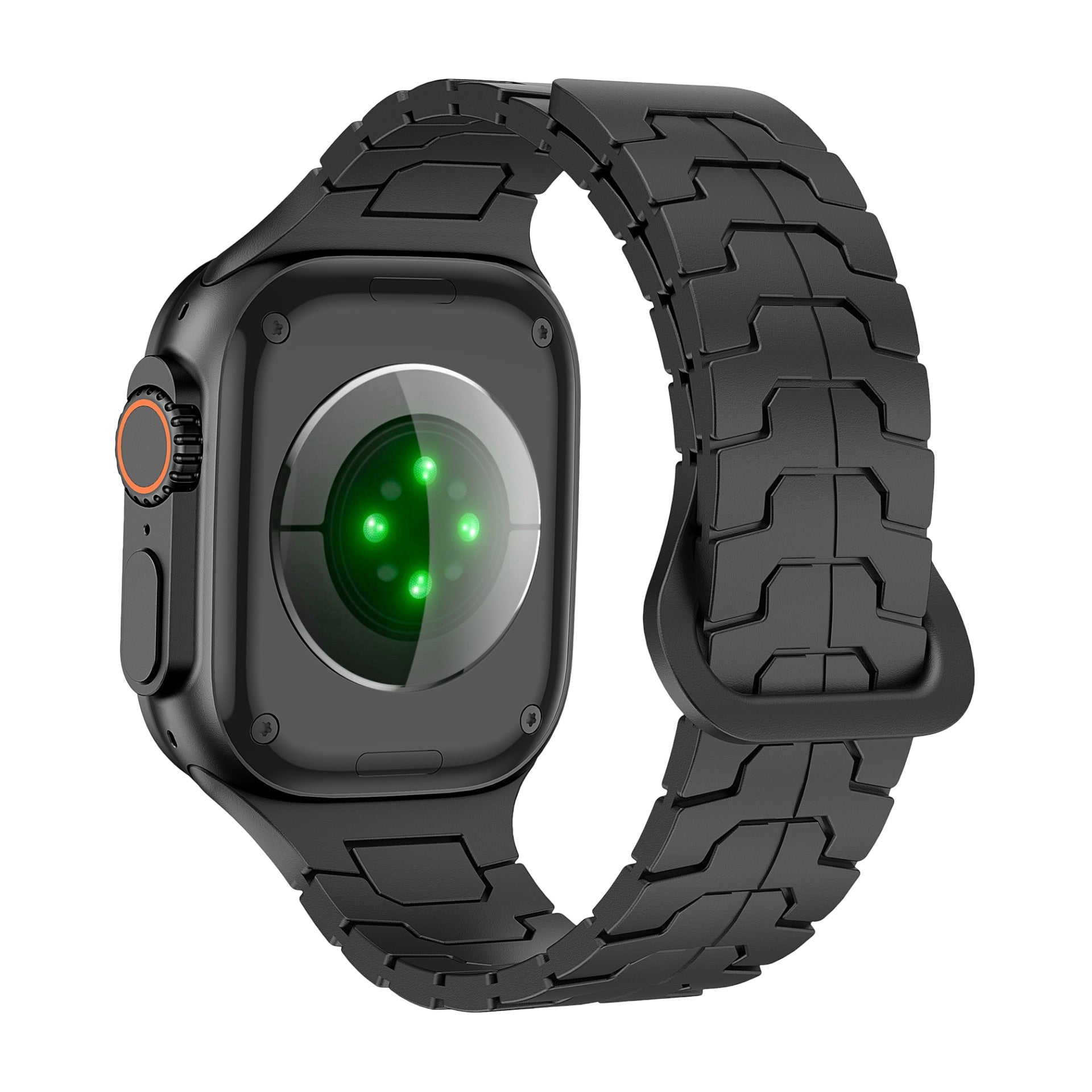 Technical-look high-resistance silicone bracelet for Apple Watch, adjustable, Ditrix model