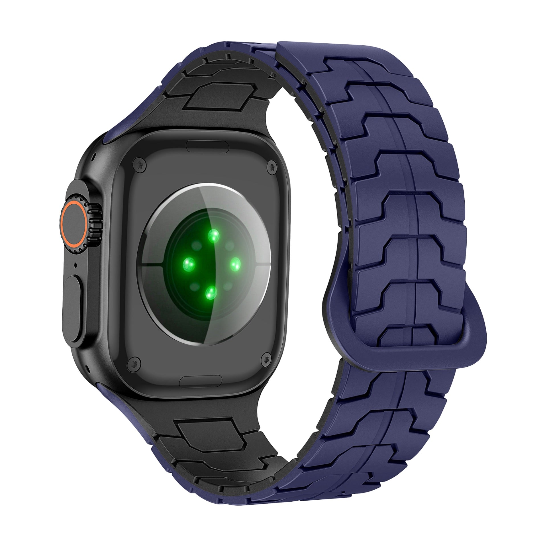 Technical-look high-resistance silicone bracelet for Apple Watch, adjustable, Ditrix model