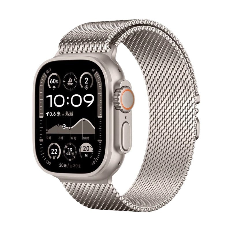 Milanese mesh stainless steel bracelet for Apple Watch with tactical clasp, Raeko model