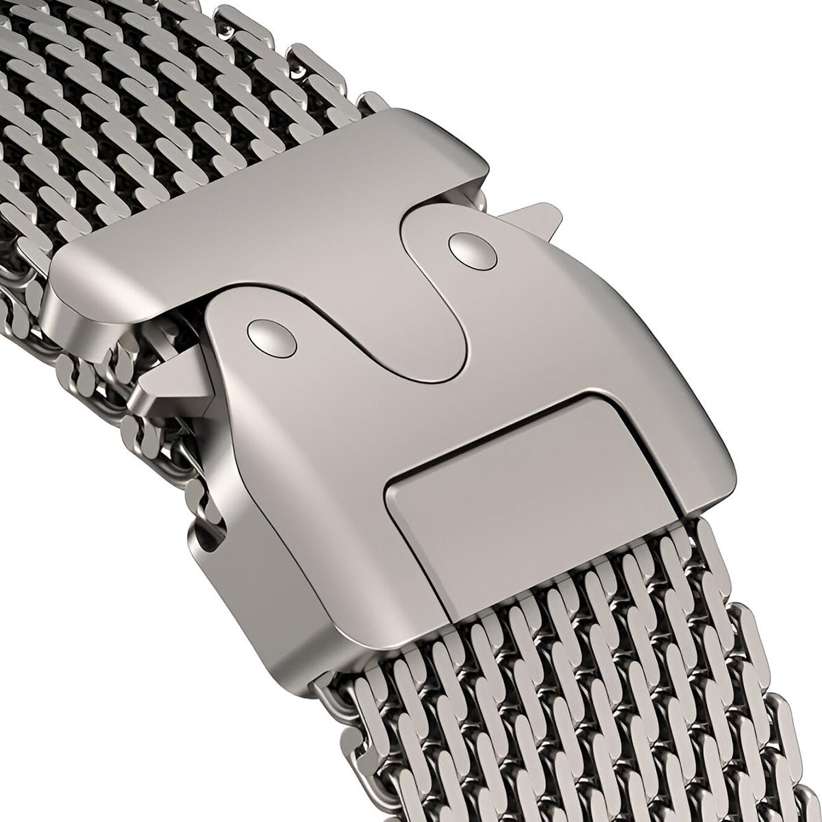 Milanese mesh stainless steel bracelet for Apple Watch with tactical clasp, Raeko model