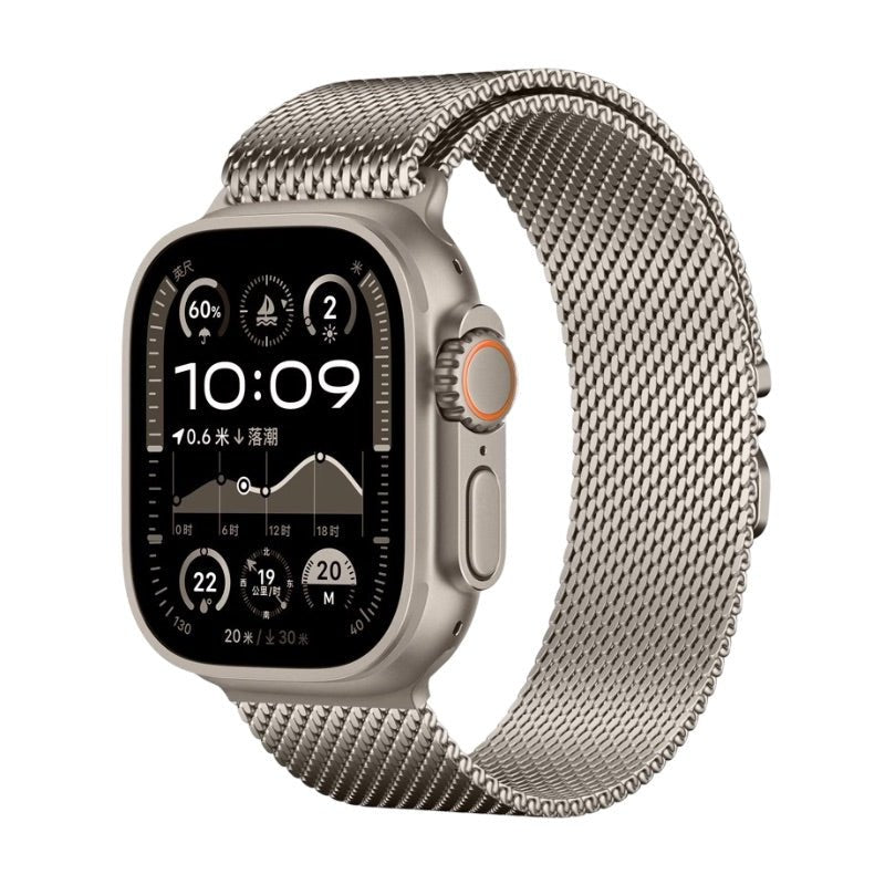 Milanese mesh stainless steel bracelet for Apple Watch with tactical clasp, Raeko model