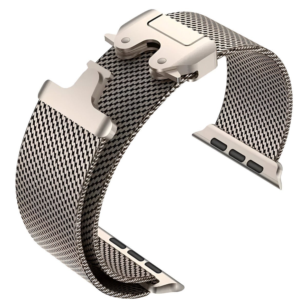 Milanese mesh stainless steel bracelet for Apple Watch with tactical clasp, Raeko model
