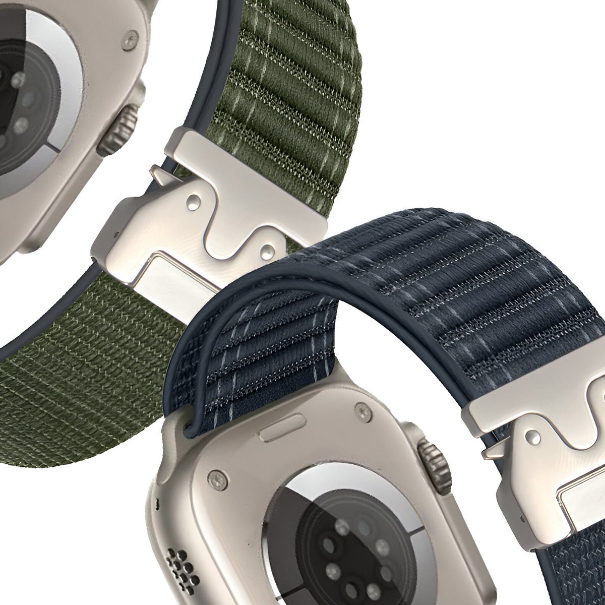 Adjustable nylon bracelet for Apple Watch, parachute buckle, tactical clasp, Riven model