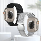 Diagonal woven nylon bracelet for Apple Watch, tactical clasp, Neyko model
