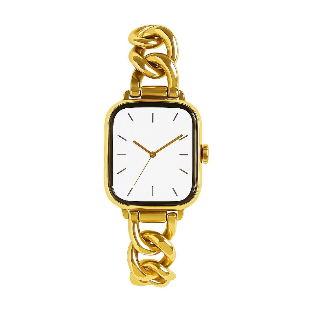 Cuban Link Bracelet for Apple Watch, Stainless Steel, Chic Minimalist, Easily Adjustable, Cuba Model