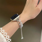 Apple Watch bracelet with cat's eye beads, adjustable chain, Tilou model