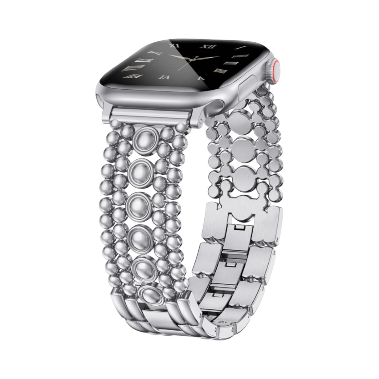 Smartwatch bracelet, adjustable metallic bead links, for women, Arline model