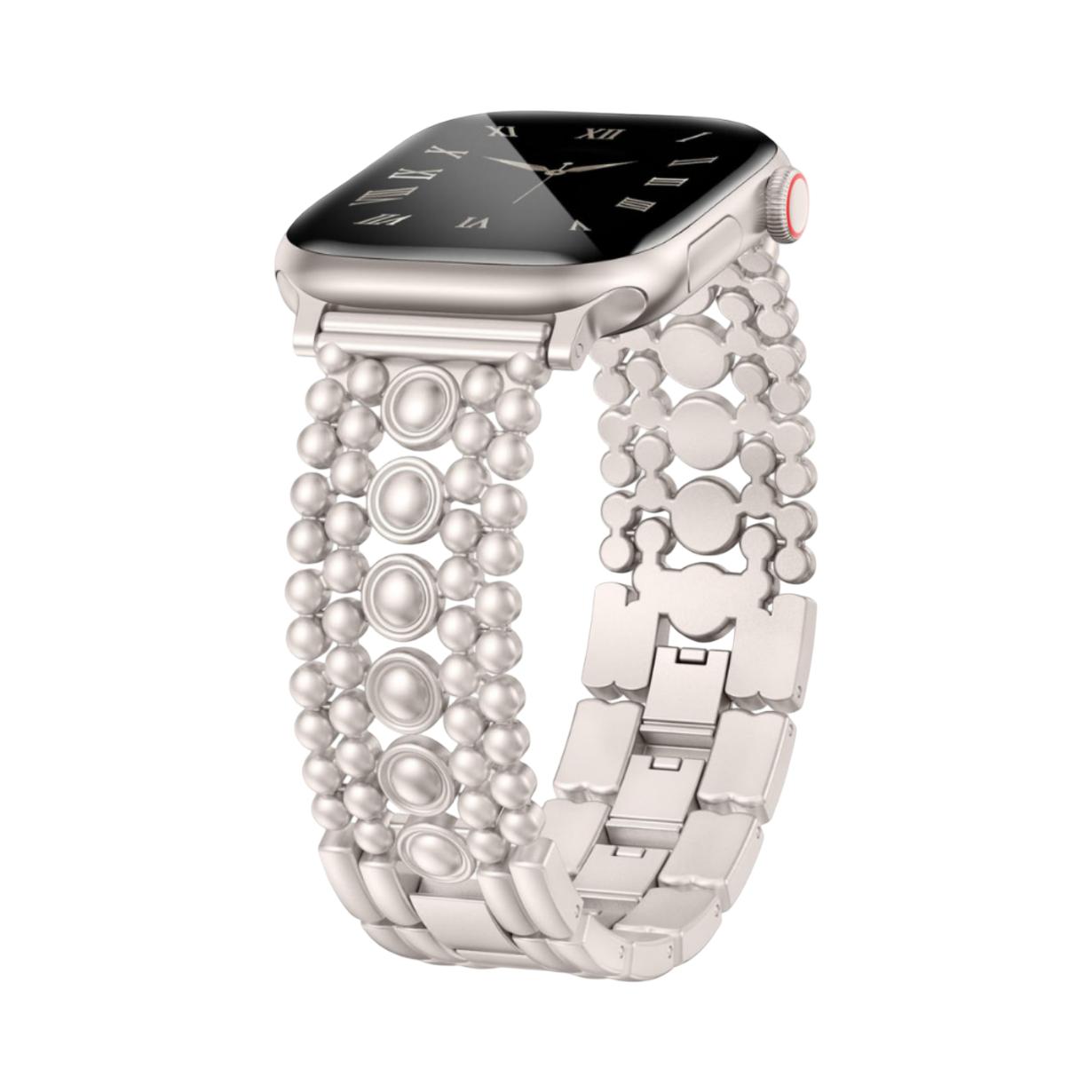 Smartwatch bracelet, adjustable metallic bead links, for women, Arline model