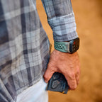 Perforated silicone strap for Apple Watch, outdoor design, metal connectors, Serdak model