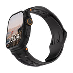 Perforated silicone strap for Apple Watch, outdoor design, metal connectors, Serdak model