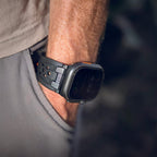 Perforated silicone strap for Apple Watch, outdoor design, metal connectors, Serdak model