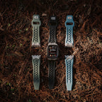 Perforated silicone strap for Apple Watch, outdoor design, metal connectors, Serdak model