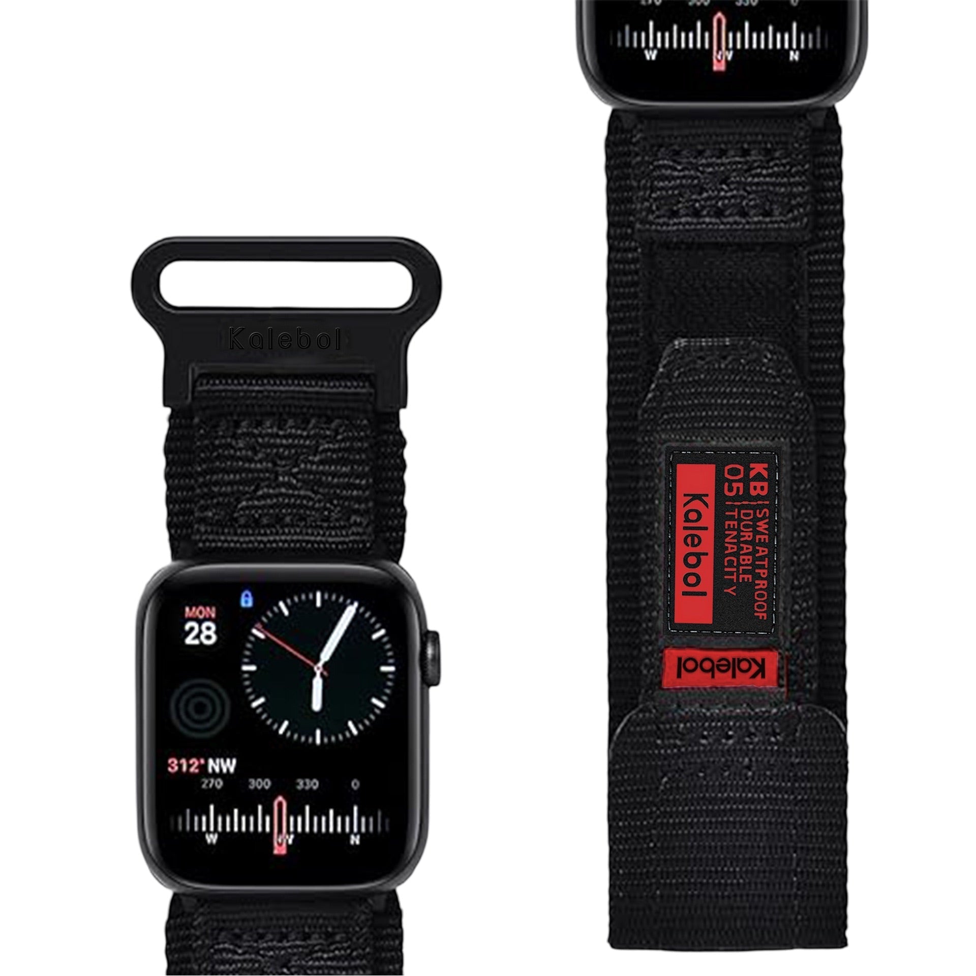 Sweatproof Bracelet, Kalebol Edition, nylon, with velcro, for Apple Watch, adjustable, Kayle model