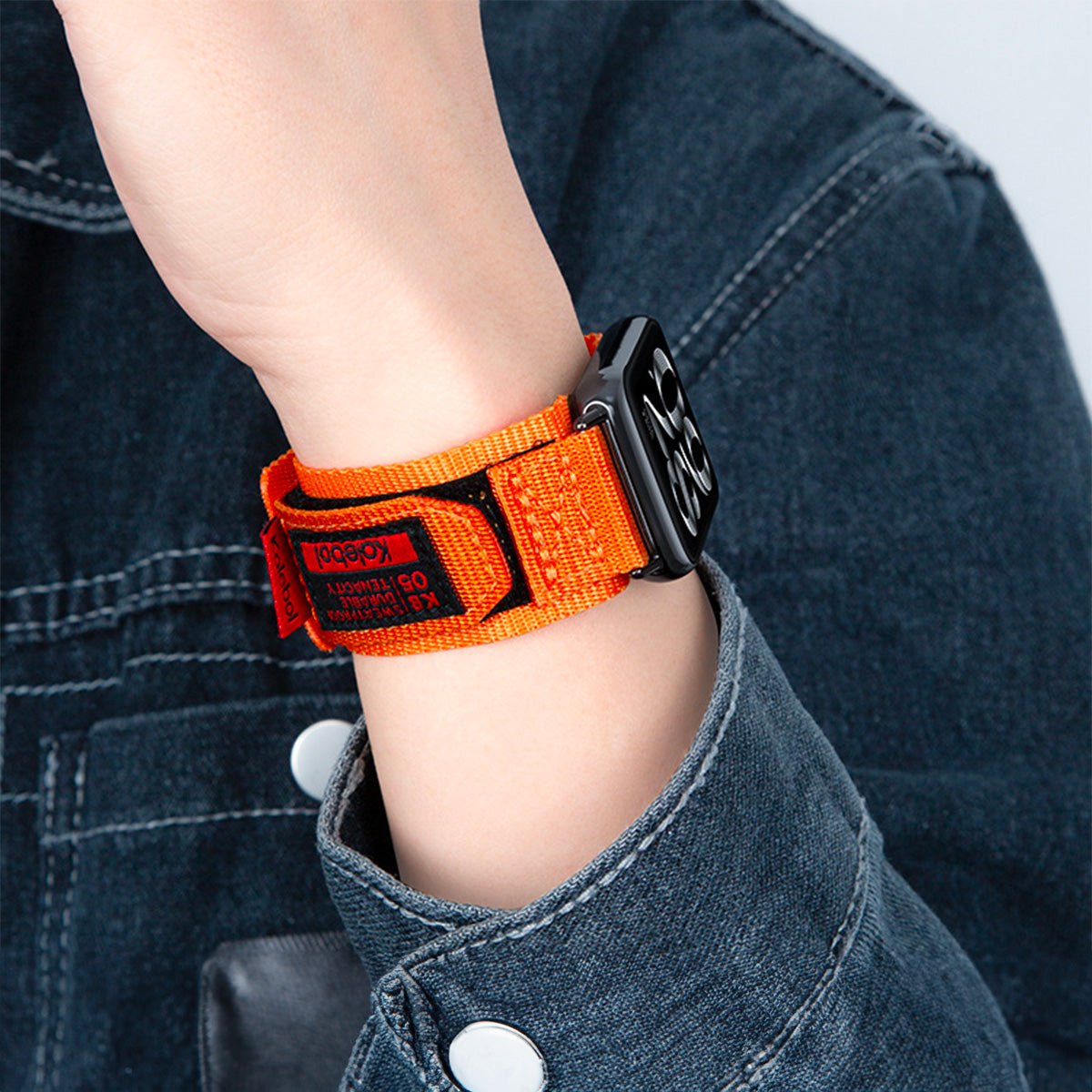 Sweatproof Bracelet, Kalebol Edition, nylon, with velcro, for Apple Watch, adjustable, Kayle model