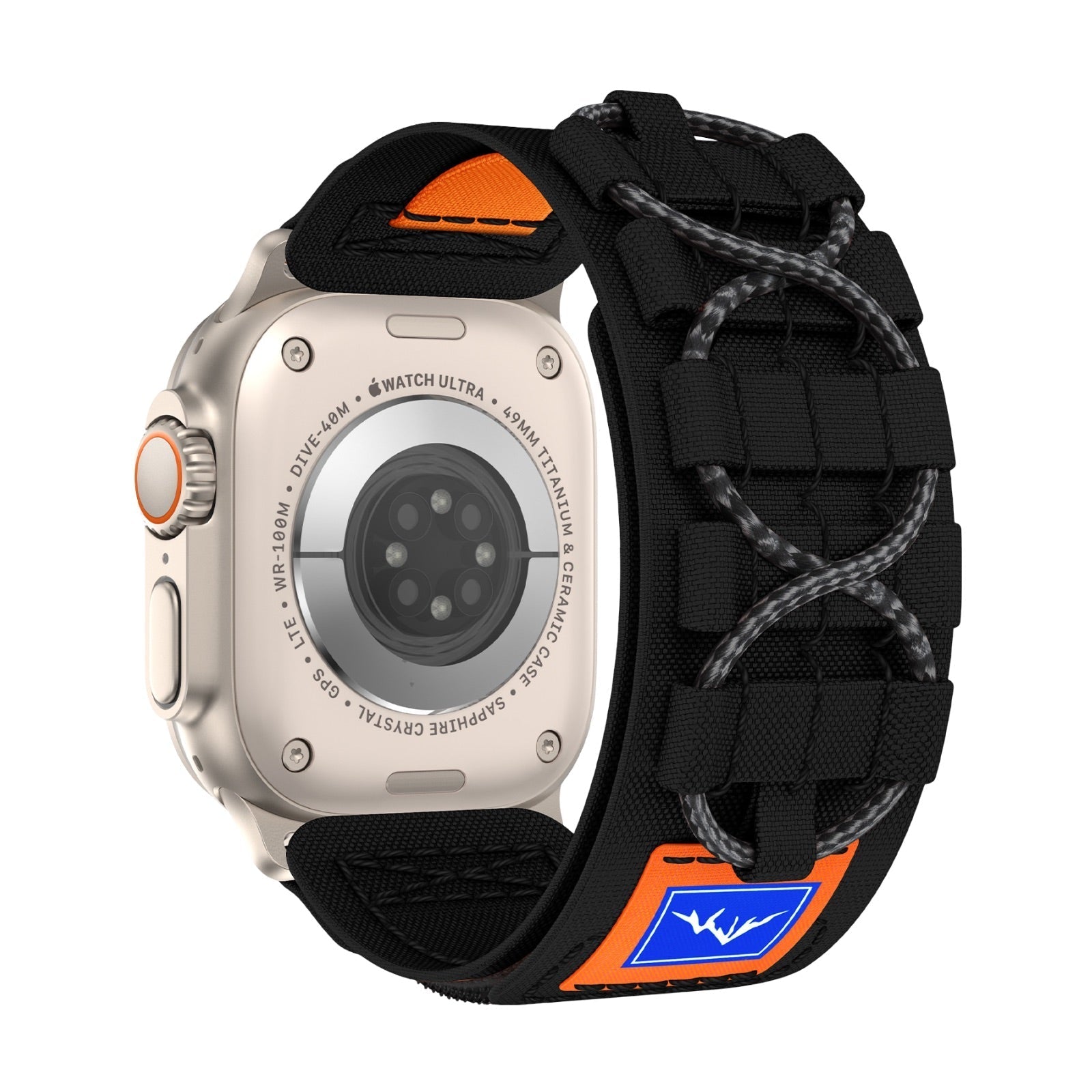 Tactical bracelet, nylon, mountain and climbing edition, for Apple Watch, adjustable, Diemio model
