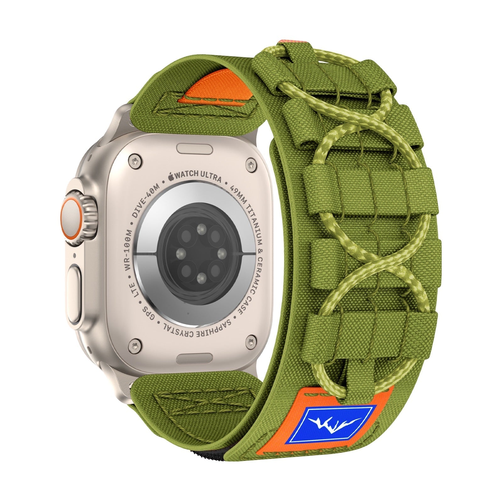 Tactical bracelet, nylon, mountain and climbing edition, for Apple Watch, adjustable, Diemio model