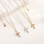 CLARISSE – Classic Cross & Crown Necklace