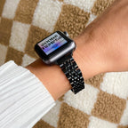 Apple Watch bracelet in stainless steel, five-row mesh with integrated case, Payda model