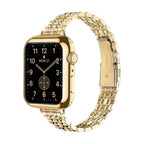 Apple Watch bracelet in stainless steel, five-row mesh with integrated case, Payda model