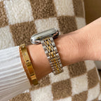 Apple Watch bracelet in stainless steel, five-row mesh with integrated case, Payda model