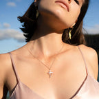 CLARISSE – Classic Cross & Crown Necklace