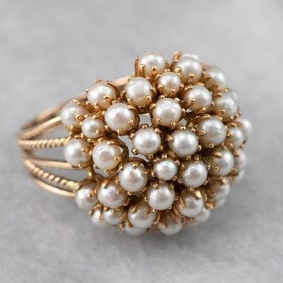 PEARL - Inlaid Pearls Ring