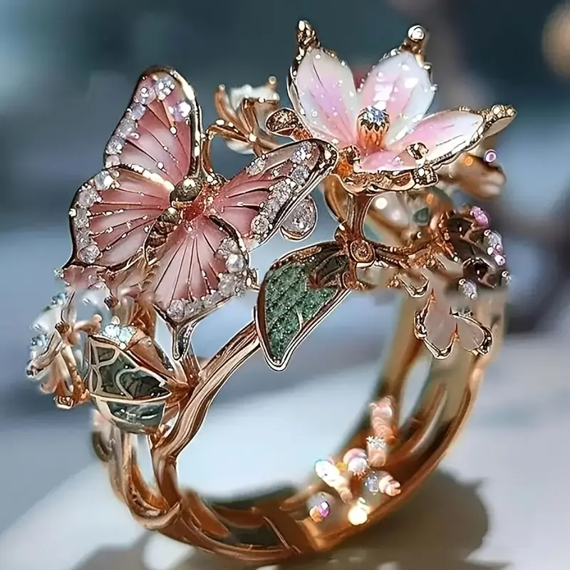 LISA - Nature Bright Butterfly Zirconia Ring