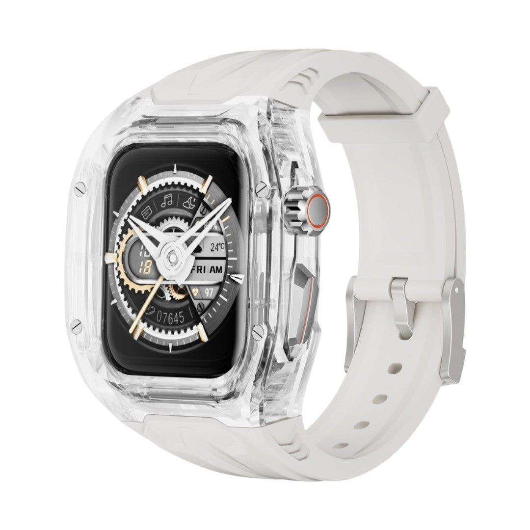 Apple Watch bracelet and case, Richard Mille style, transparent case, soft TPU, Jankre model
