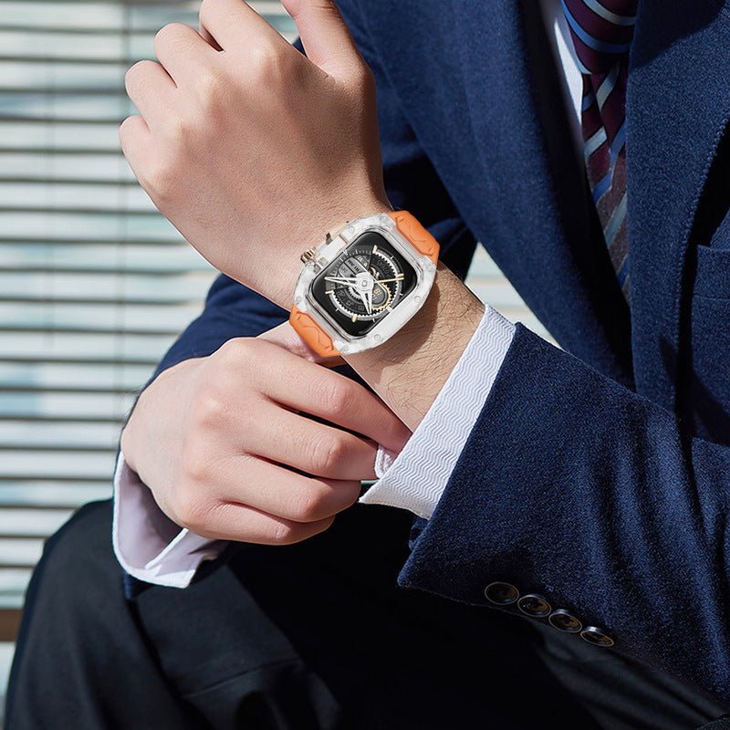 Apple Watch bracelet and case, Richard Mille style, transparent case, soft TPU, Jankre model
